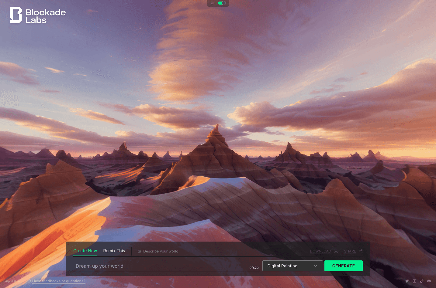 The skybox homepage