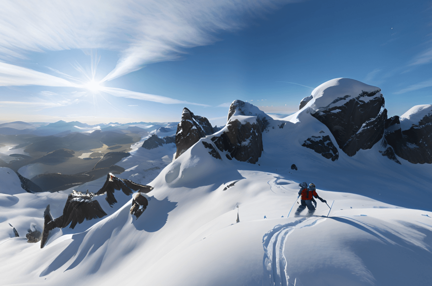 An artificial intelligence created picture of a mountainous landscape